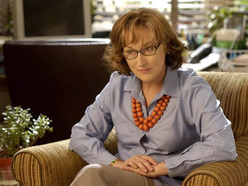 Picture of Meryl Streep playing a sex therapist in a movie. Consider talking with a sex therapist near Plymouth, MN about sexual concerns, pleasure, sex addiction, desire discrepancy, or other sex problems. Talk with a Plymouth, MN sex therapist via online sex therapy in Minnesota here! Serving 55311, 55305, 55343 and beyond.  